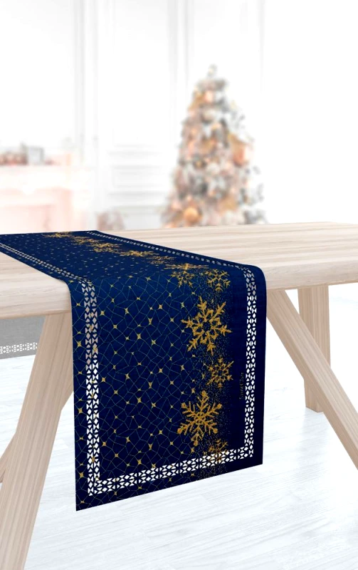 Saint Clair Τραβέρσα Χριστουγεννιάτικη 2031 Blue laser cut 40X160