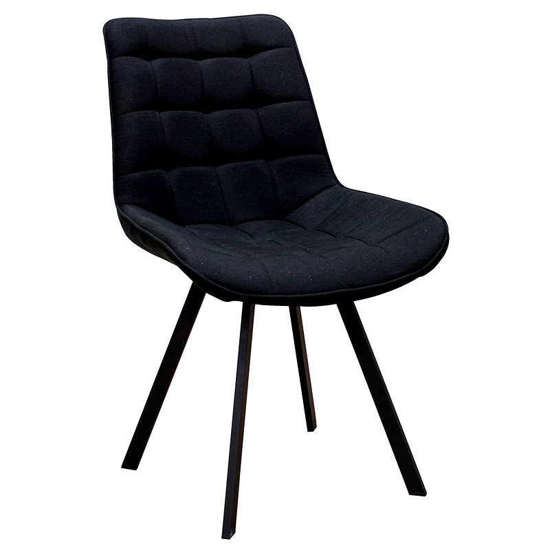 ZITA PLUS Καρέκλα Τραπεζαρίας Μεταλλική 4τμχ Mira Black Ύφασμα 51Χ59Χ86εκ.
