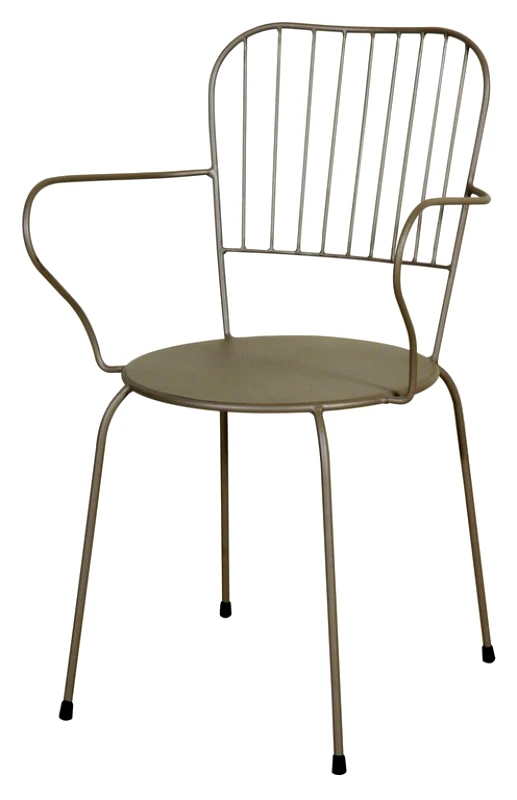 LIANOS Γαλβανισμένη Μεταλλική Στοιβαζόμενη Πολυθρόνα