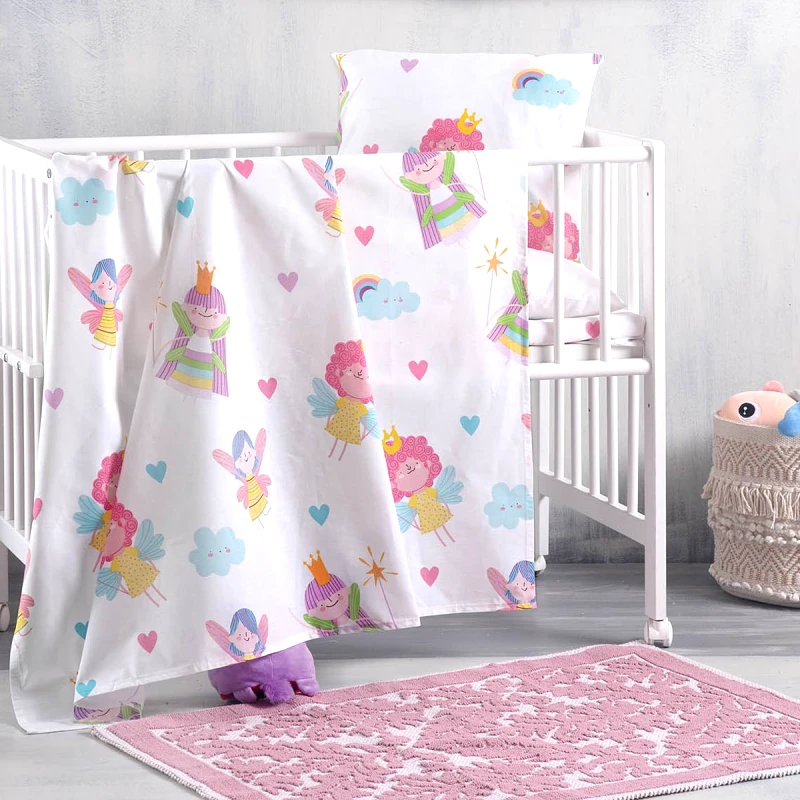 Rythmos Home Σετ σεντόνια κούνιας (120Χ160) FAIRIES, RYTHMOS HOME
