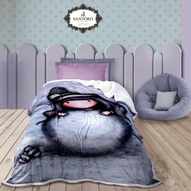 DAS Home Κουβέρτα fleece μονή (160Χ220) THE SNOW GIRL SANTORO GORJUSS 5033, DAS HOME