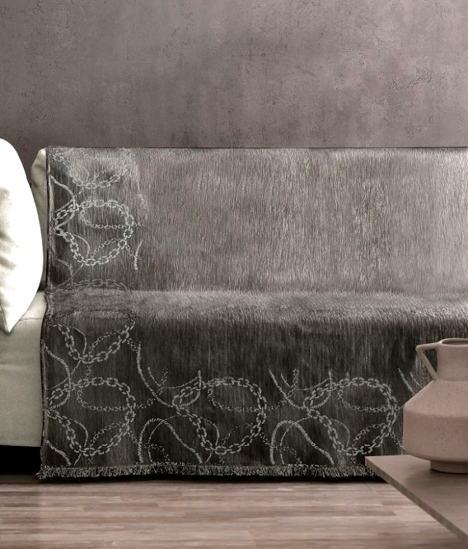 MAKIS TSELIOS Monoθ.ΡΙΧΤΑΡΙ Cadena grey2 180χ180 100% chenille