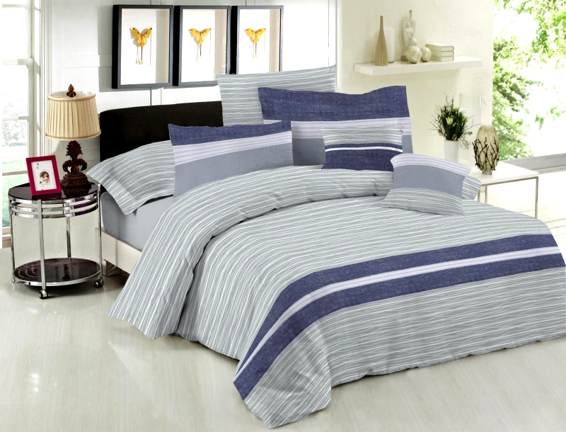 LE BLANC Σετ Σεντόνια Le Blanc Premium Cotton 100% Brooklyn Ice Υπέρδιπλα με λάστιχο (160x200+33)