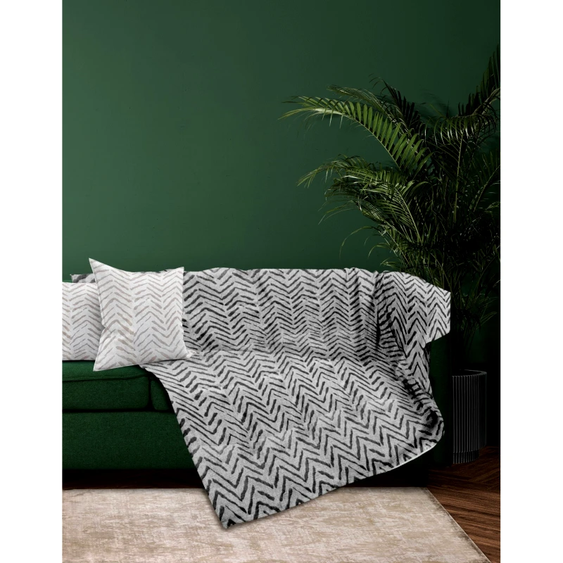 MAKIS TSELIOS Monoθ.ΡΙΧΤΑΡΙ Monza grey 180χ180 100% chenille