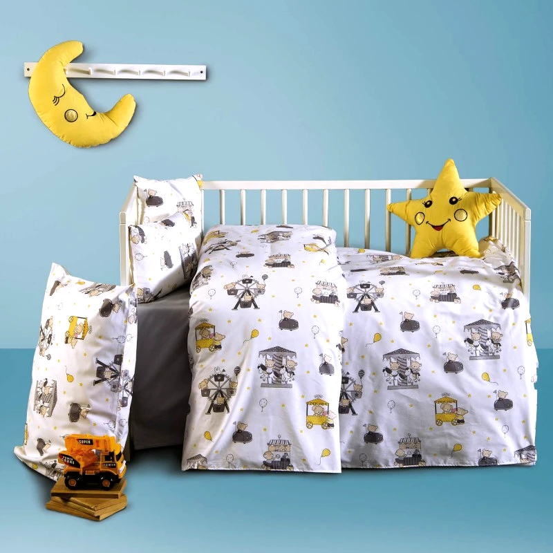 SB Home ΣΕΤ ΣΕΝΤONIA BEBE ΛΙΚΝΟΥ /LUNA PARK GREY (75x110), SB HOME