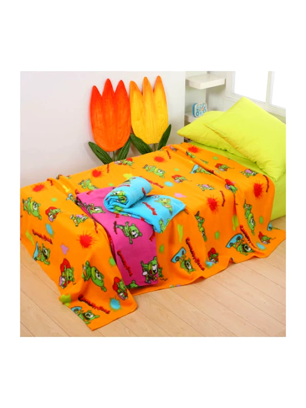 Viopros Κουβέρτα Fleece Κούνιας 115x155 Gummy Bear Πορτοκαλί