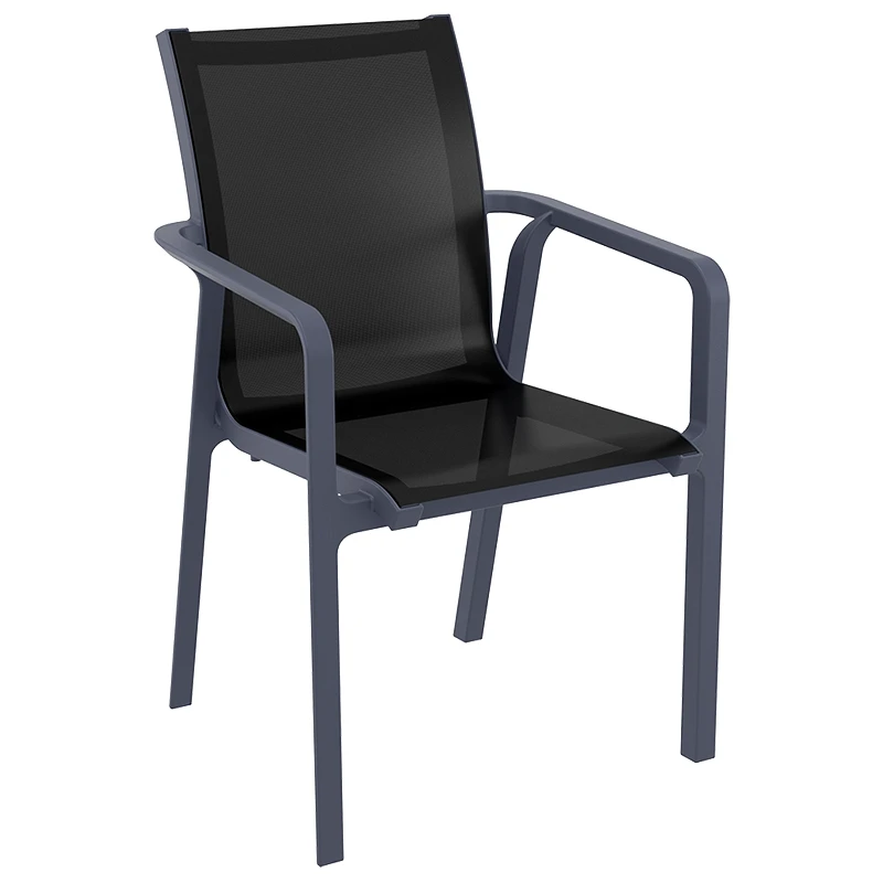 ZOUGRIS Pacific πολυθρονα dark grey/black πολ/νιου