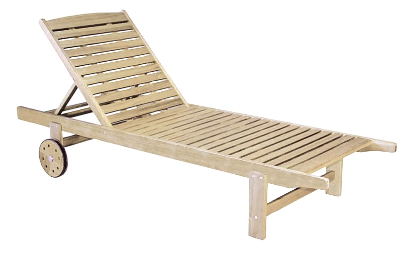 LIANOS Ανακλινόμενη Ξαπλώστρα Με Ρόδες 197 x 74 x 33(h) cm