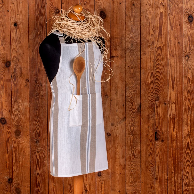 MELINEN Ποδια κουζινασ pepper stripe mocca (60χ75), melinen