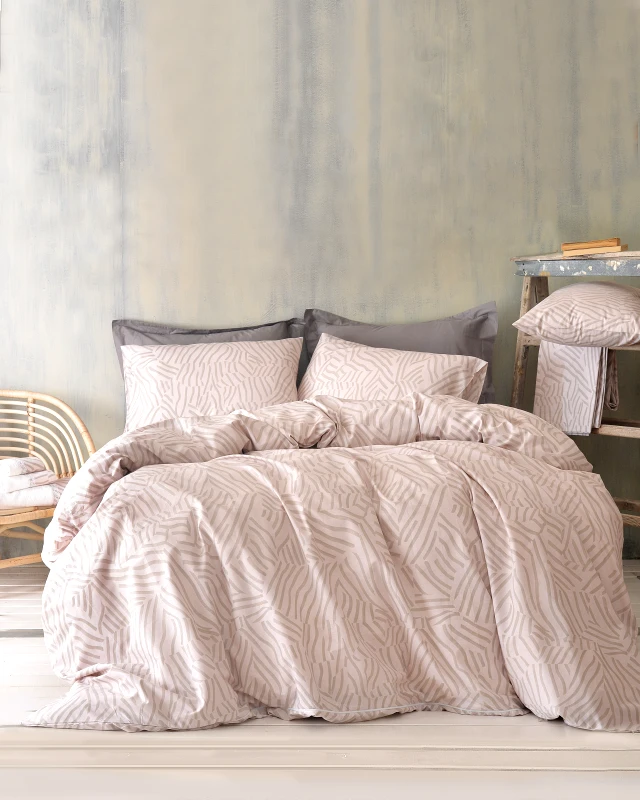 Rythmos Home Σετ σεντόνια king size (270X290) DEREK PINK, RYTHMOS HOME