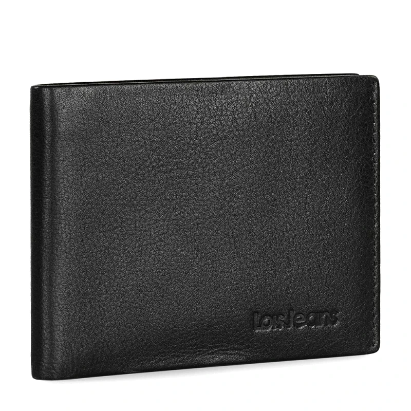 LOIS Πορτοφόλι Ανδρικό Δερμάτινο Lois 205287-01 Μαύρο 11x8,5x1cm