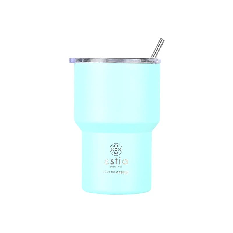 ESTIA ESTIA ΘΕΡΜΟΣ MUG LITE SAVE THE AEGEAN 400ml BERMUDA GREEN 01-18481