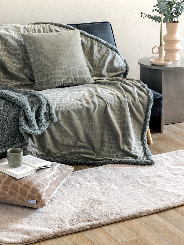 Palamaiki Διακοσμητική Μαξιλαροθήκη Home Décor 45x45 FLO GREY