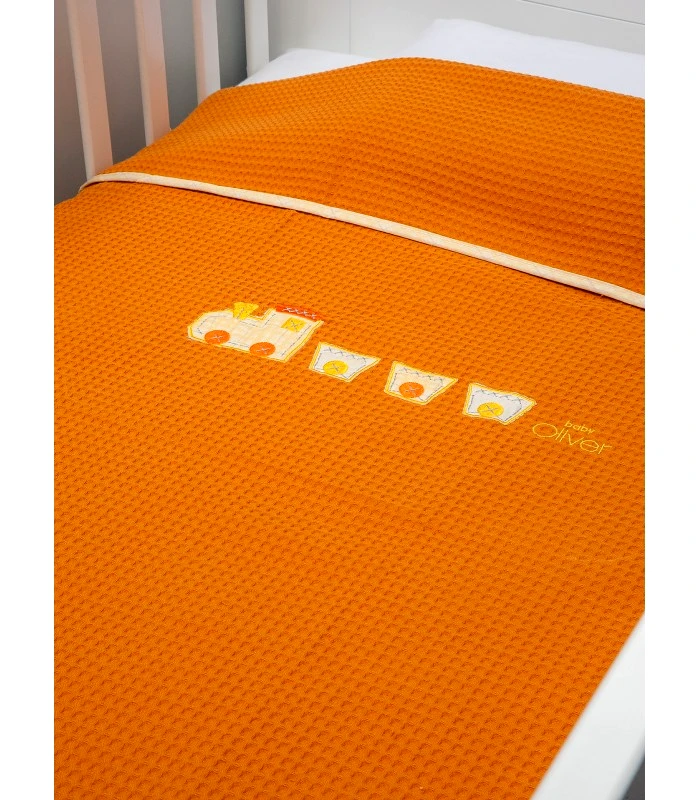 Baby Oliver Baby Oliver des.473 Κουβέρτα Πικέ Κούνιας 100x140