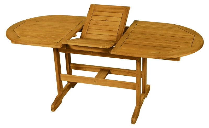 LIANOS Οβάλ Επεκτεινόμενο τραπέζι Acacia ,150 + 50 = 200 x 90 x 72(H)cm