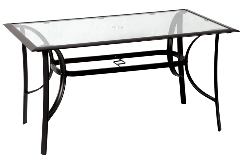 LIANOS Μεταλλικό Παραλ/μο Τραπέζι Με Πλαίσιο Αλουμινίου 140 x 80 x 75(h)cm