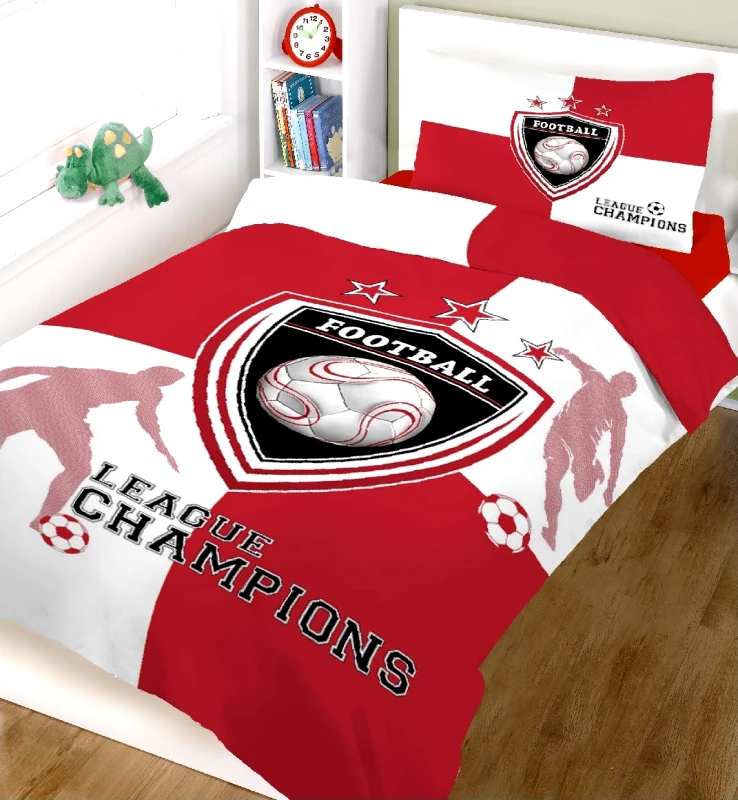 ΚΟΜΒΟΣ Σετ παιδικά σεντόνια (160Χ240) CHAMPIONS RED WHITE, ΚΟΜΒΟΣ