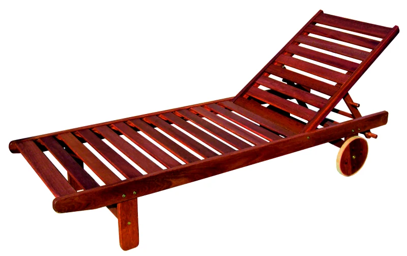 LIANOS Ξύλινη Ανακλινόμενη Ξαπλώστρα 198 x 60 x 30(h) cm ,Red Shorea