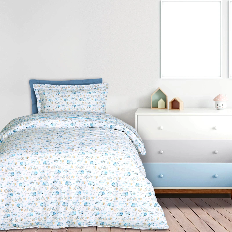 DAS KIDS Das kids σετ σεντονια μονα 4918 blue, ochre, white