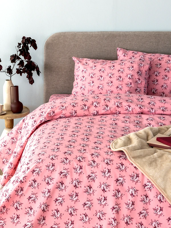 Palamaiki Σετ Σεντόνια Υπέρδιπλα Flannel Beauty 240x265 FB0231 Χωρίς Λάστιχο