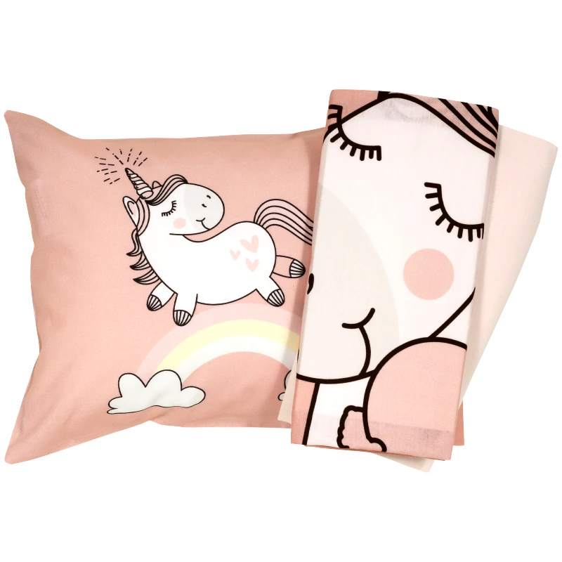DAS Baby Das baby σετ σεντονια smile digital 4852 λευκο, σομον 125χ170
