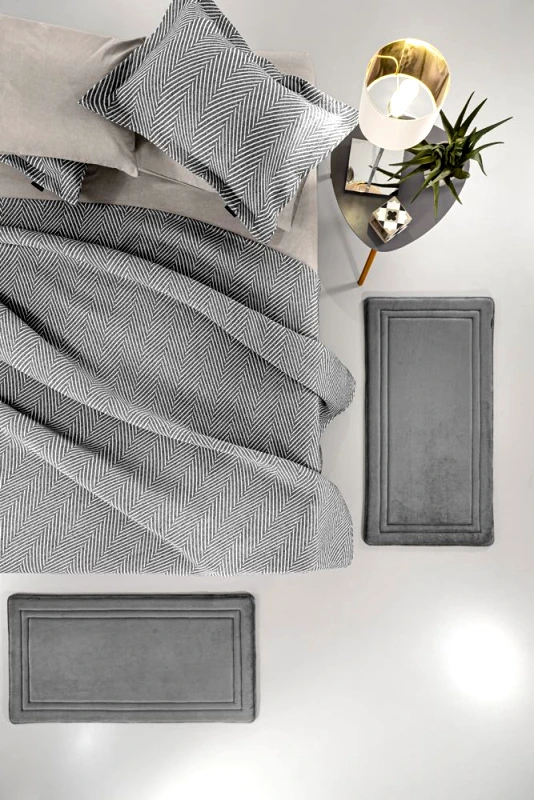 Guy Laroche Χαλάκια SOFTY Charcoal 2τμχ 60x120