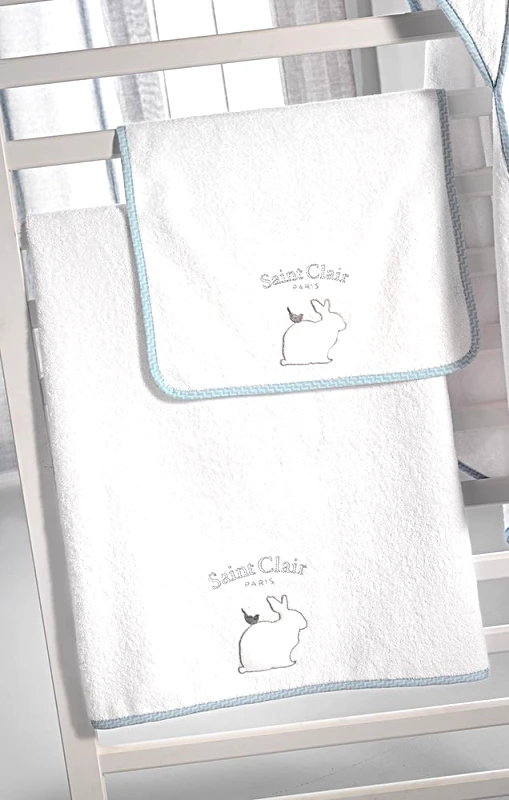 Saint Clair Σετ Πετσέτες 2 τεμαχίων Lapin Blue 40x60-65x120