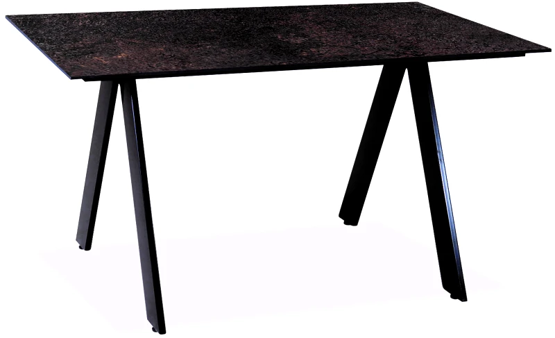 KATOIKEIN DECO Παραλληλόγραμμο Τραπέζι Αλουμινίου Με Επιφάνεια Compact Hpl Σκουριά 160 x 90 x 75(h)cm