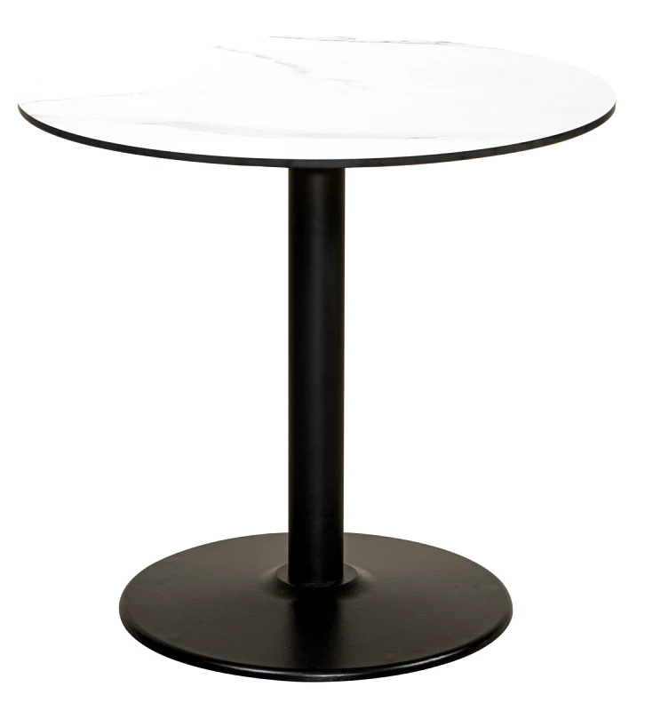 KATOIKEIN DECO Στρογγυλό Μεταλλικό Τραπέζι Με Επιφάνεια Compact Hpl Λευκό 80 x 75(h)cm