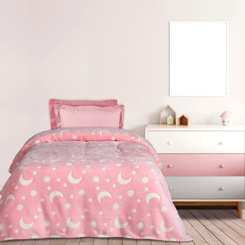 DAS KIDS Das kids κουβερτα fleece 160χ220 4897 pink, white
