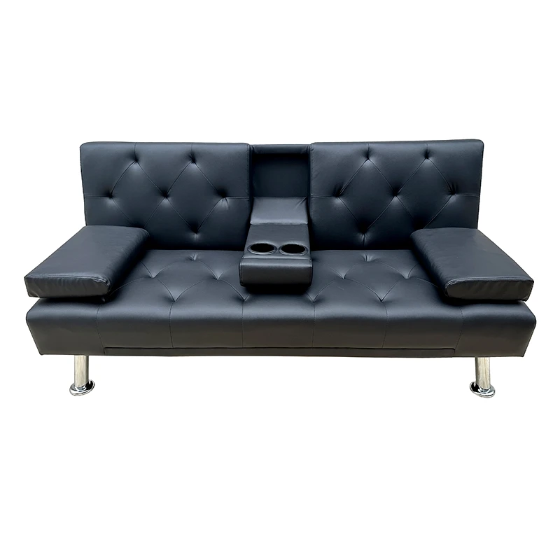 ZITA PLUS REST BLACK PU ΚΑΝΑΠΕΣ-ΚΡΕΒΑΤΙ 168X88εκ.