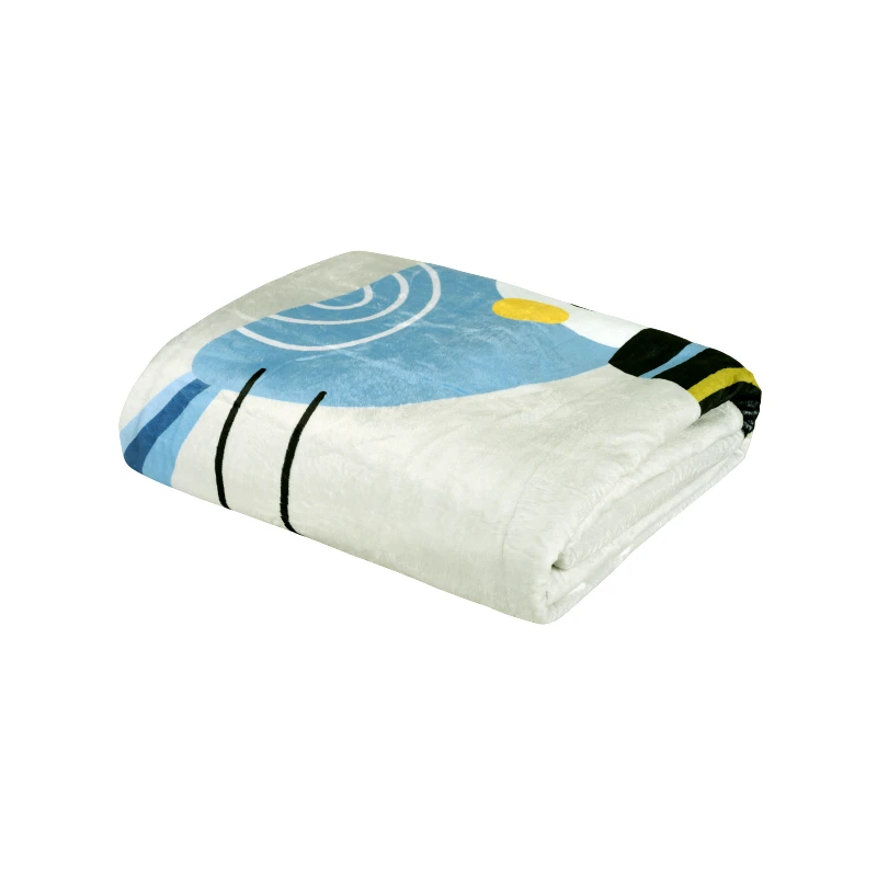 DAS Baby Das baby κουβερτα fleece 110χ150 baby fun 4914 blue, grey, mint
