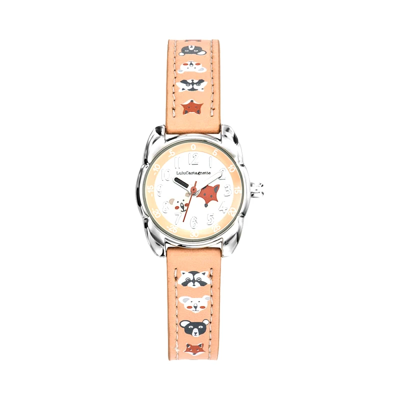 Lulu Castagnette Παιδικό Ρολόι Lulu Castagnette Petite Lulu Animals Ροζ 38845
