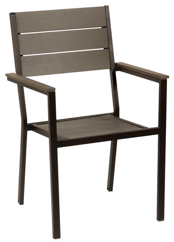 LIANOS Αγαλβάνιστη Μεταλλική Στοιβαζόμενη Πολυθρόνα Polywood