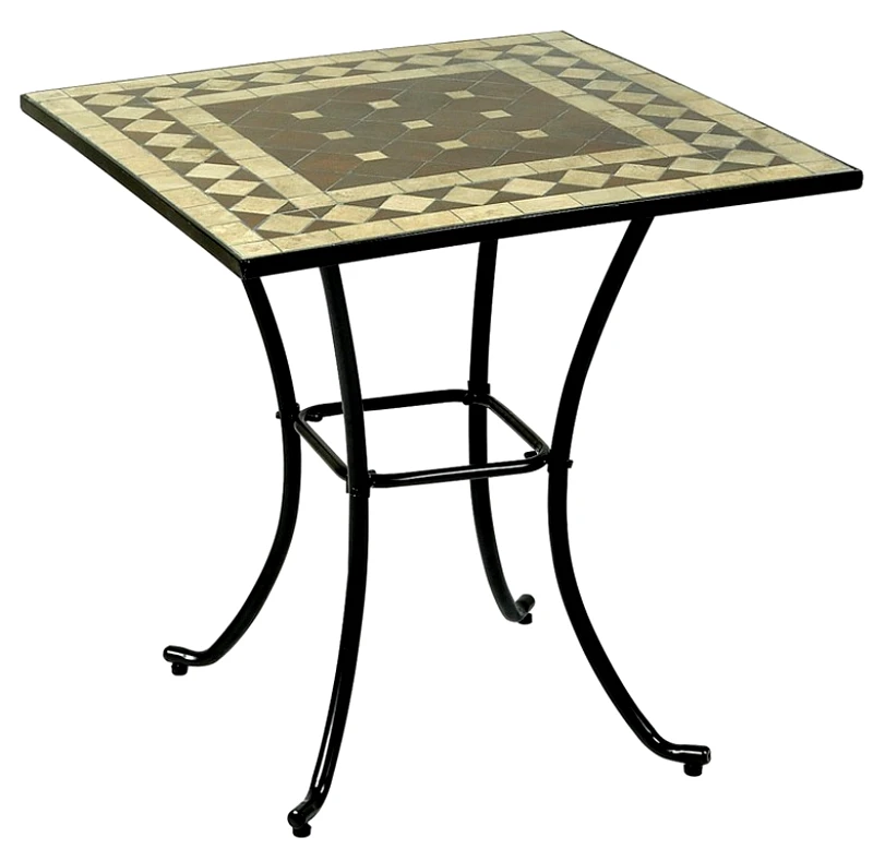 LIANOS Τετράγωνο Μεταλλικό Τραπέζι Mosaic 70 x 70 x 75(h)cm