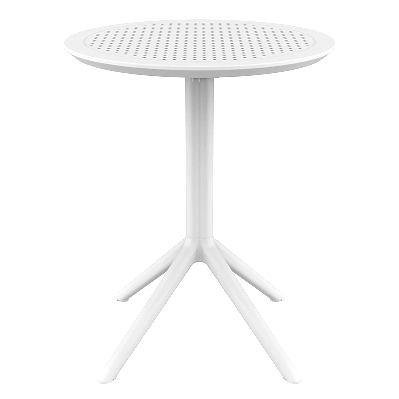 ZOUGRIS SKY WHITE Φ60X74εκ. ΤΡΑΠΕΖΙ ΠΤΥΣ/ΝΟ ΠΟΛ/ΝΙΟΥ