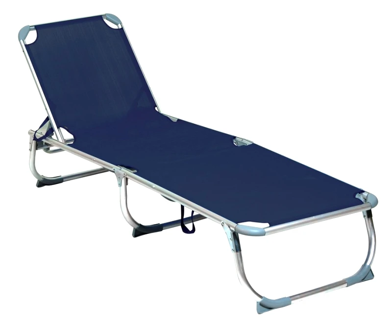 LIANOS Μπλέ Πτυσσόμενη Ξαπλώστρα Παραλίας 187 x 58 x 30(h)cm