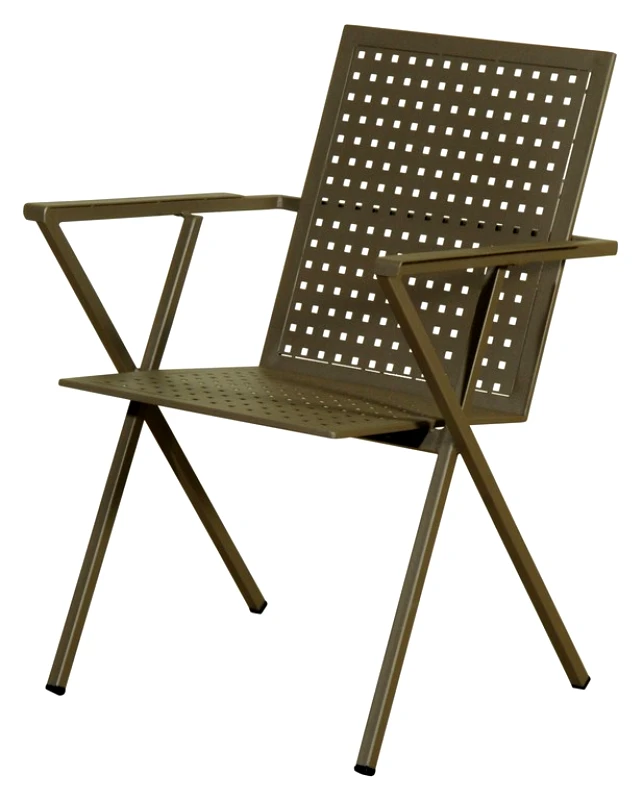 LIANOS Αγαλβάνιστη Μεταλλική Στοιβαζόμενη Πολυθρόνα Κήπου