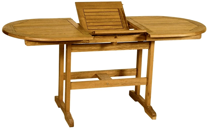 LIANOS Οβάλ Επεκτεινόμενο τραπέζι Acacia ,120+40=160 x 70 x 75(H)cm