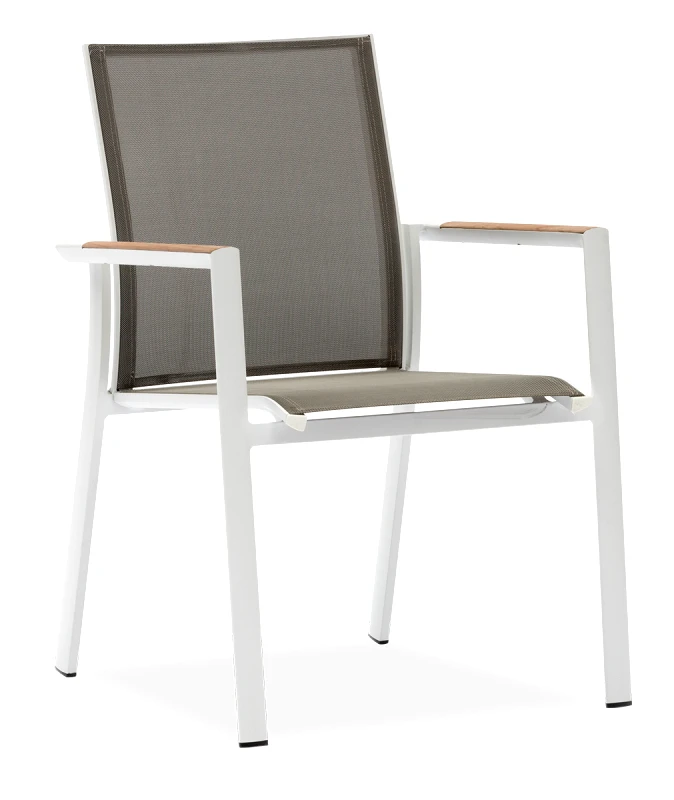 LIANOS ALABAMA Πολυθρόνα Αλουμινίου Με Διάτρητο Ύφασμα