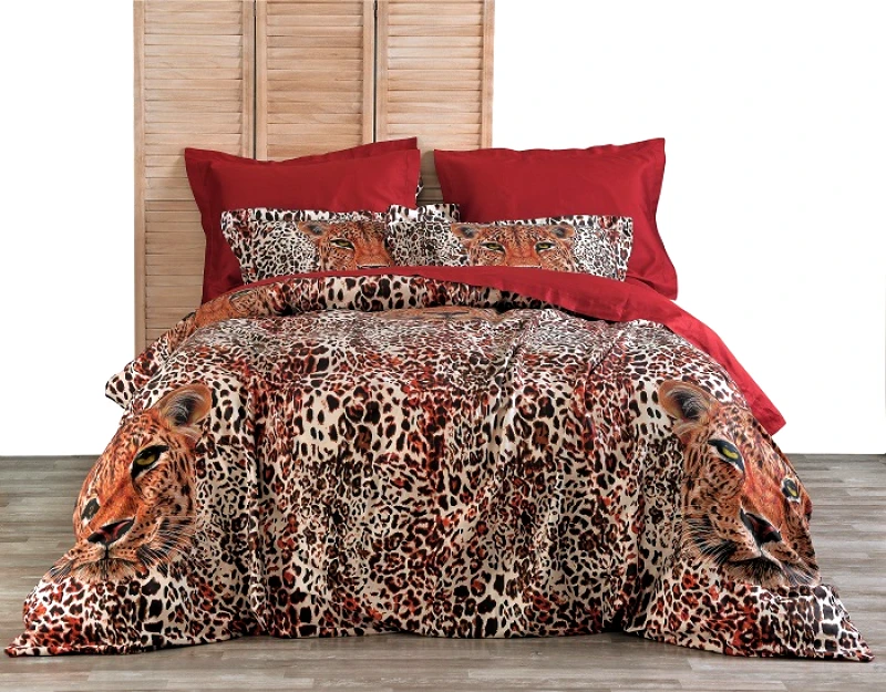 MAKIS TSELIOS PANTHER ΣΕΤ ΣΕΝΤΟΝΙΑ ΥΠΕΡΔΙΠΛΑ (240x260cm) COTTON SATIN DIGITAL PRINT, MAKIS TSELIOS