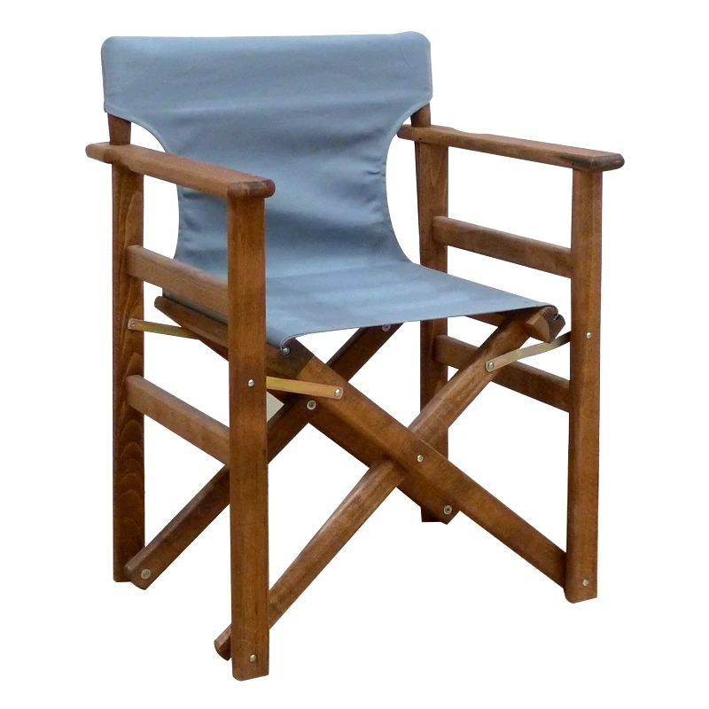 ZOUGRIS Τορινο καρυδι σκηνοθετη με γκρι υφασμα