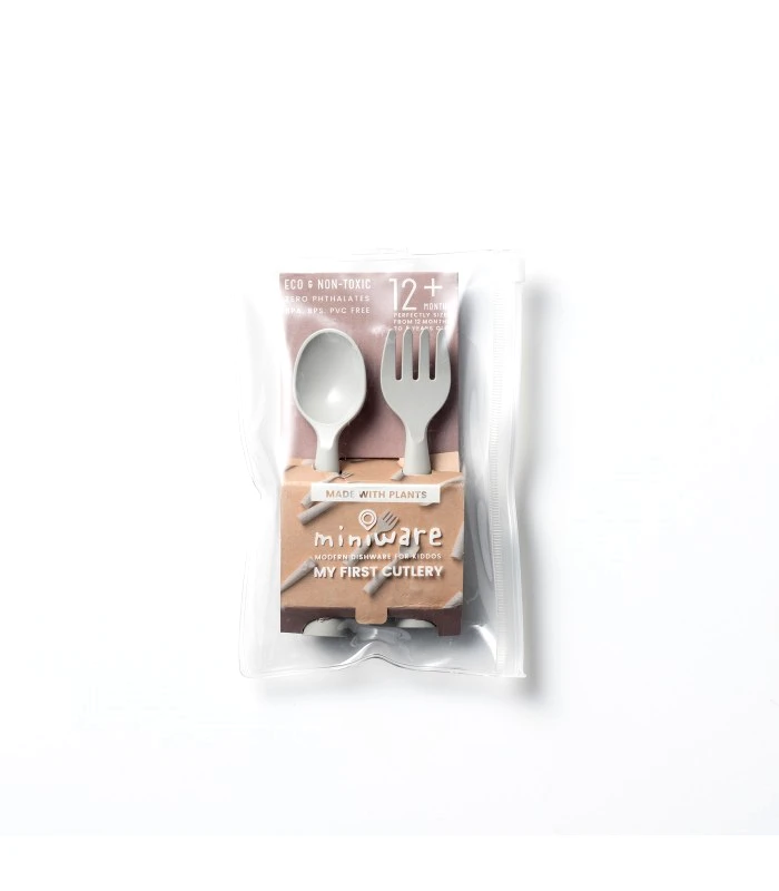 Miniware Miniware Des.15 Πιρούνι & Κουτάλι PLA Γκρι-13,5cm