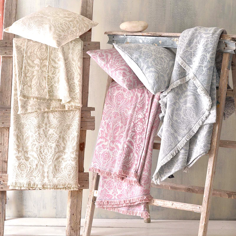 Rythmos Home Διακοσμητική μαξιλαροθήκη (40Χ40) BEATRIS ΜΠΕΖ/ΕΚΡΟΥ, RYTHMOS HOME