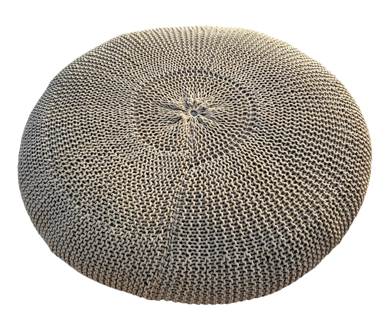 ΚΟΜΒΟΣ Πουφ Macrame ΚΟΜΒΟΣ με εσωτερικη γέμιση 200x200x50 Beige