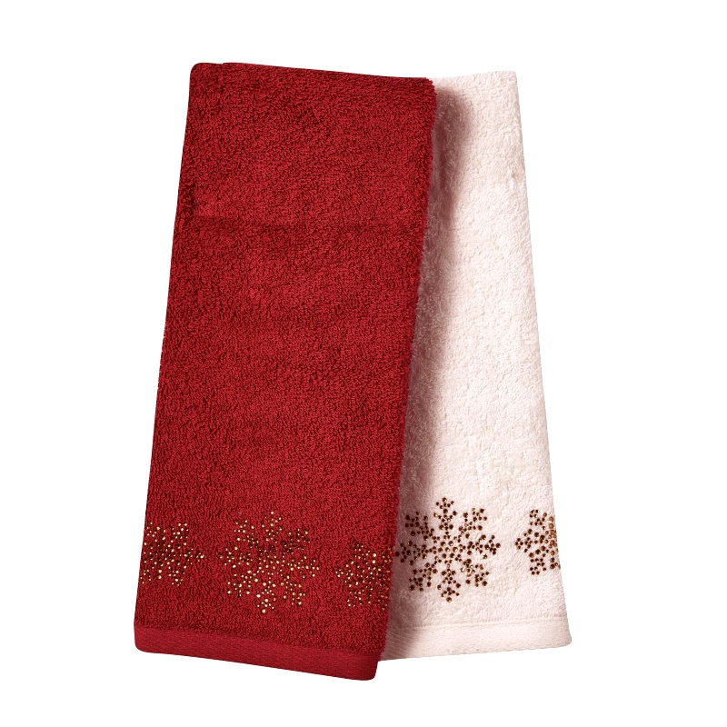DAS Home Das home christmas ποτηροπανα σετ 2τμχ 40x60 0704 ιβουαρ, κοκκινο