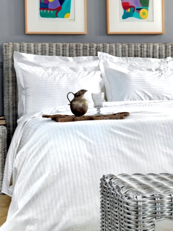 Palamaiki Παπλωματοθήκη White Comfort 300TC 160x240 WHITE STRIPES