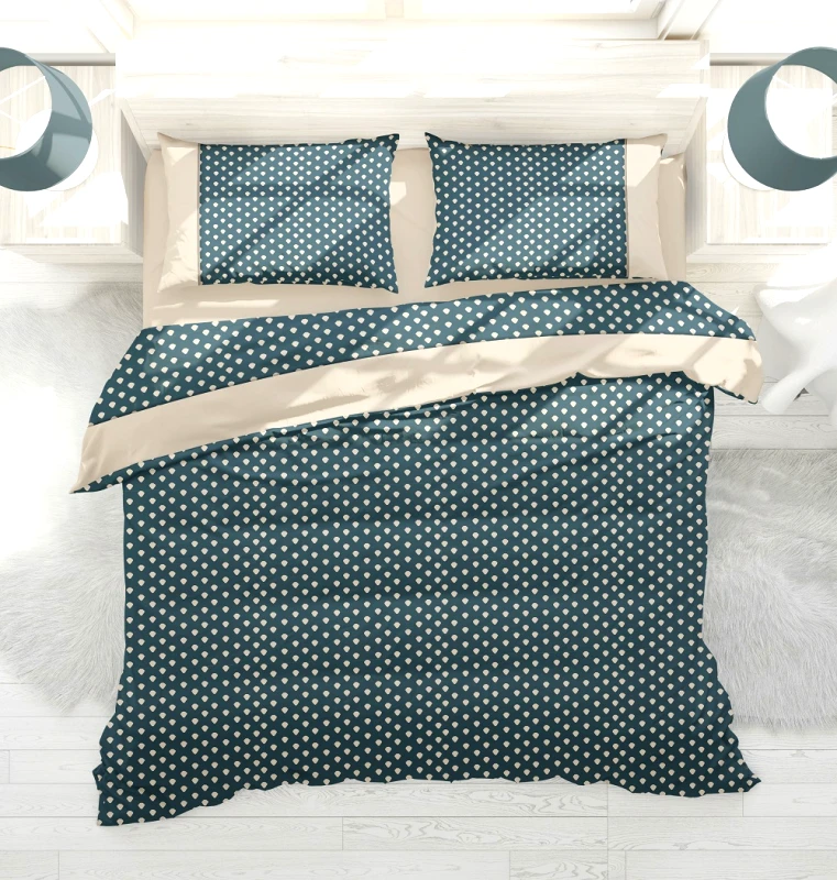Drops σετ θηκη king 240x260 2*50x70 100% cotton 144tc petrol φωτογραφία