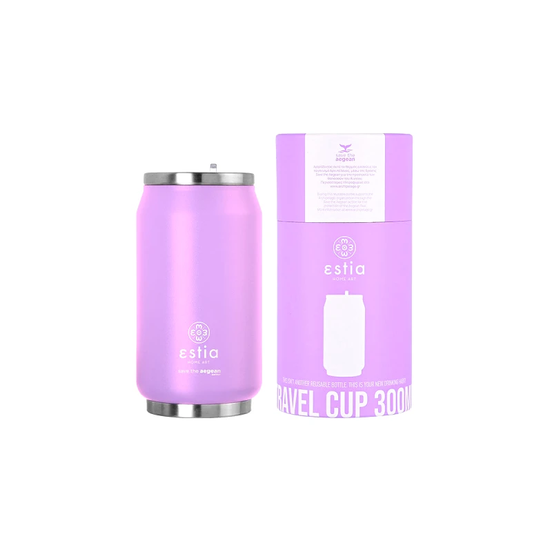 ESTIA ESTIA ΘΕΡΜΟΣ TRAVEL CUP SAVE THE AEGEAN 300ml LAVENDER PURPLE 01-16715