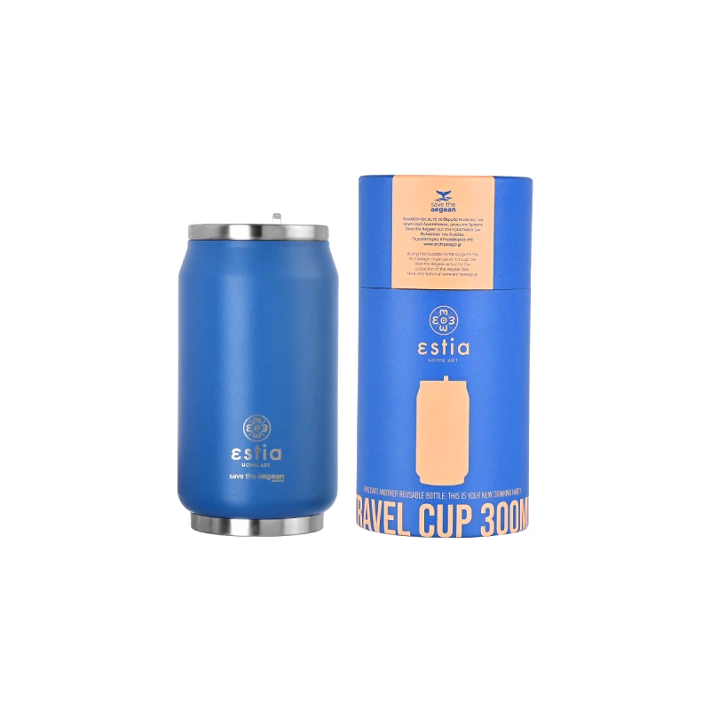ESTIA ESTIA ΘΕΡΜΟΣ TRAVEL CUP SAVE THE AEGEAN 300ml DENIM BLUE 01-16838